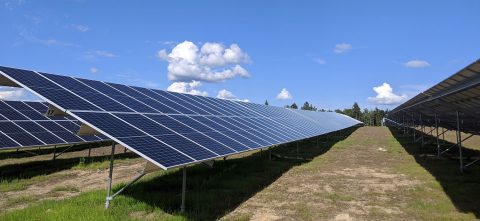 Ground-mounted solar panel installation for farms